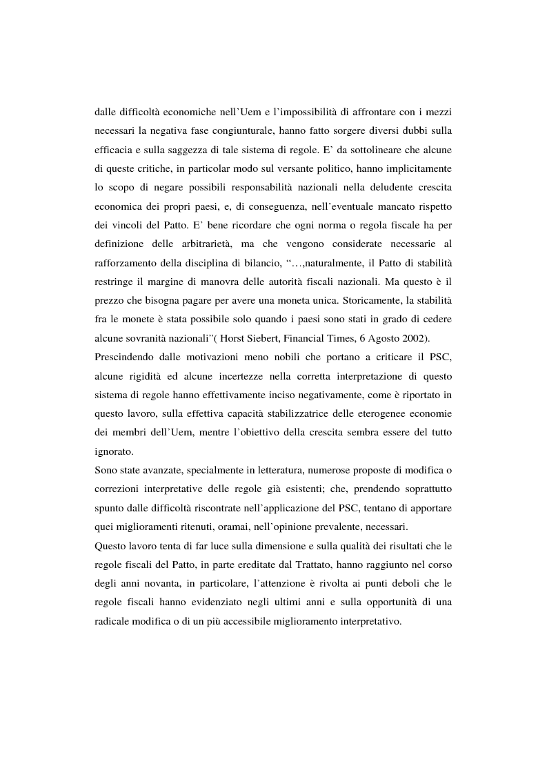 Anteprima della tesi: Successi e limiti del Patto di Stabilità e Crescita, Pagina 2