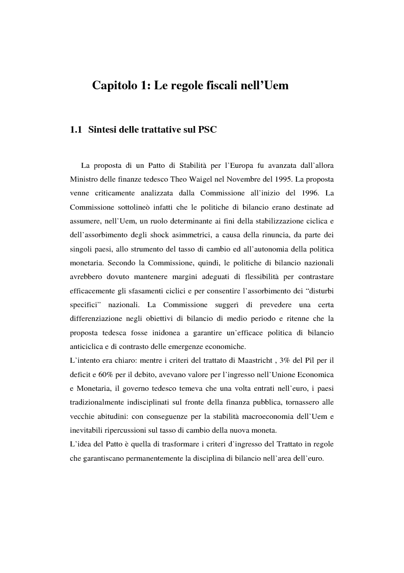Anteprima della tesi: Successi e limiti del Patto di Stabilità e Crescita, Pagina 5