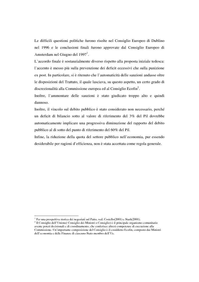 Anteprima della tesi: Successi e limiti del Patto di Stabilità e Crescita, Pagina 6