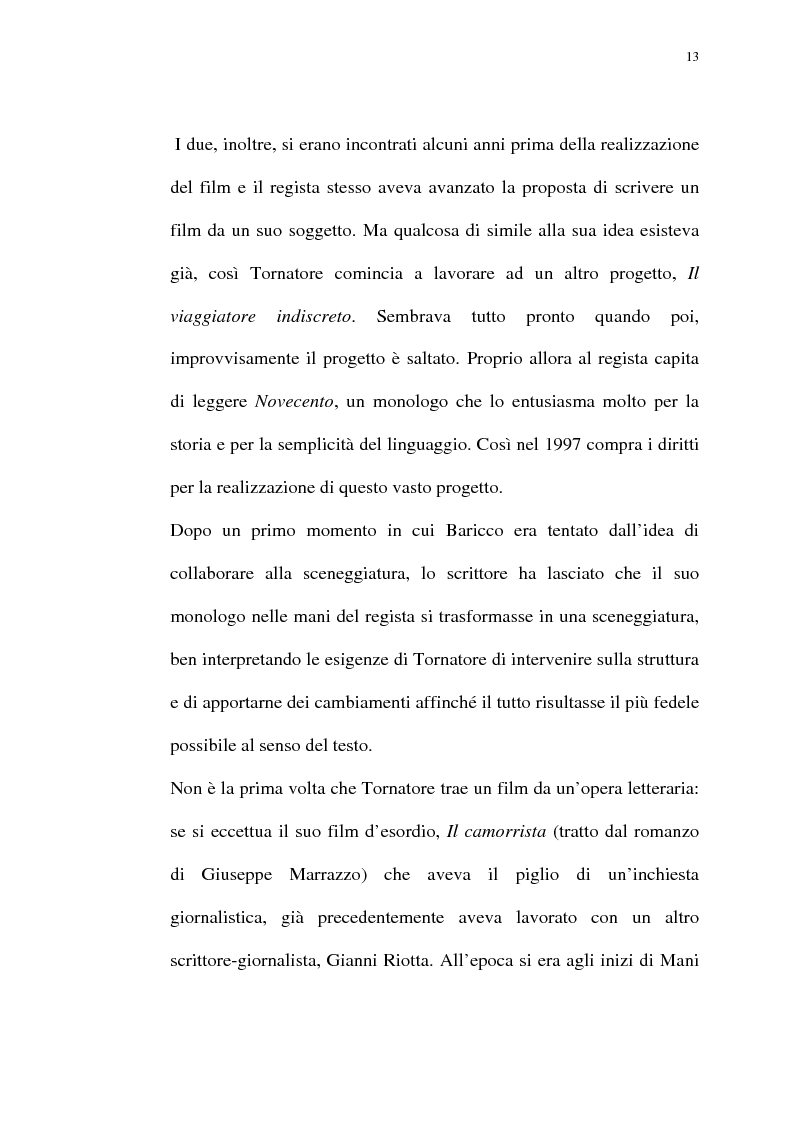 Anteprima della tesi: Per Giuseppe Tornatore: La leggenda del Pianista sull'Oceano, Pagina 11