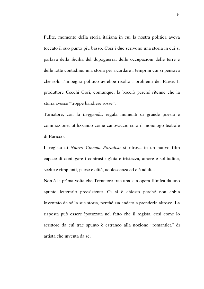 Anteprima della tesi: Per Giuseppe Tornatore: La leggenda del Pianista sull'Oceano, Pagina 12