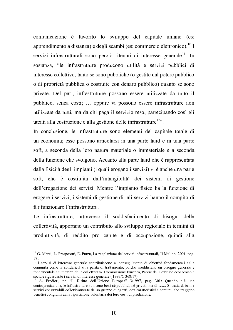 Anteprima della tesi: Il ruolo delle infrastrutture nello sviluppo regionale: la complessità normativa come fattore di rallentamento dei processi decisionali, Pagina 10