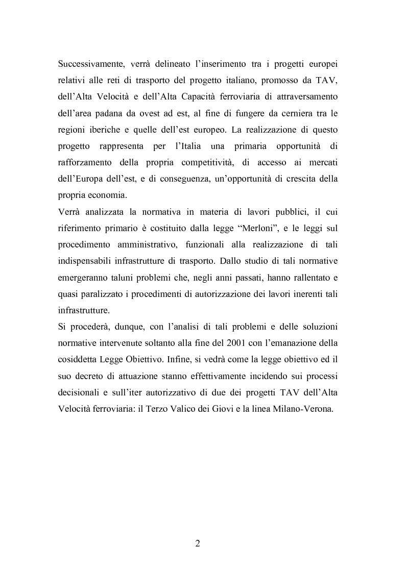 Anteprima della tesi: Il ruolo delle infrastrutture nello sviluppo regionale: la complessità normativa come fattore di rallentamento dei processi decisionali, Pagina 2