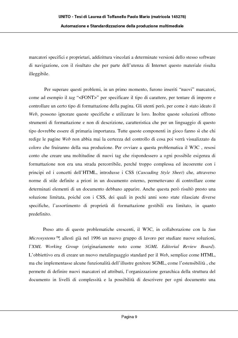 Anteprima della tesi: Automazione e Standardizzazione della produzione multimediale, Pagina 5