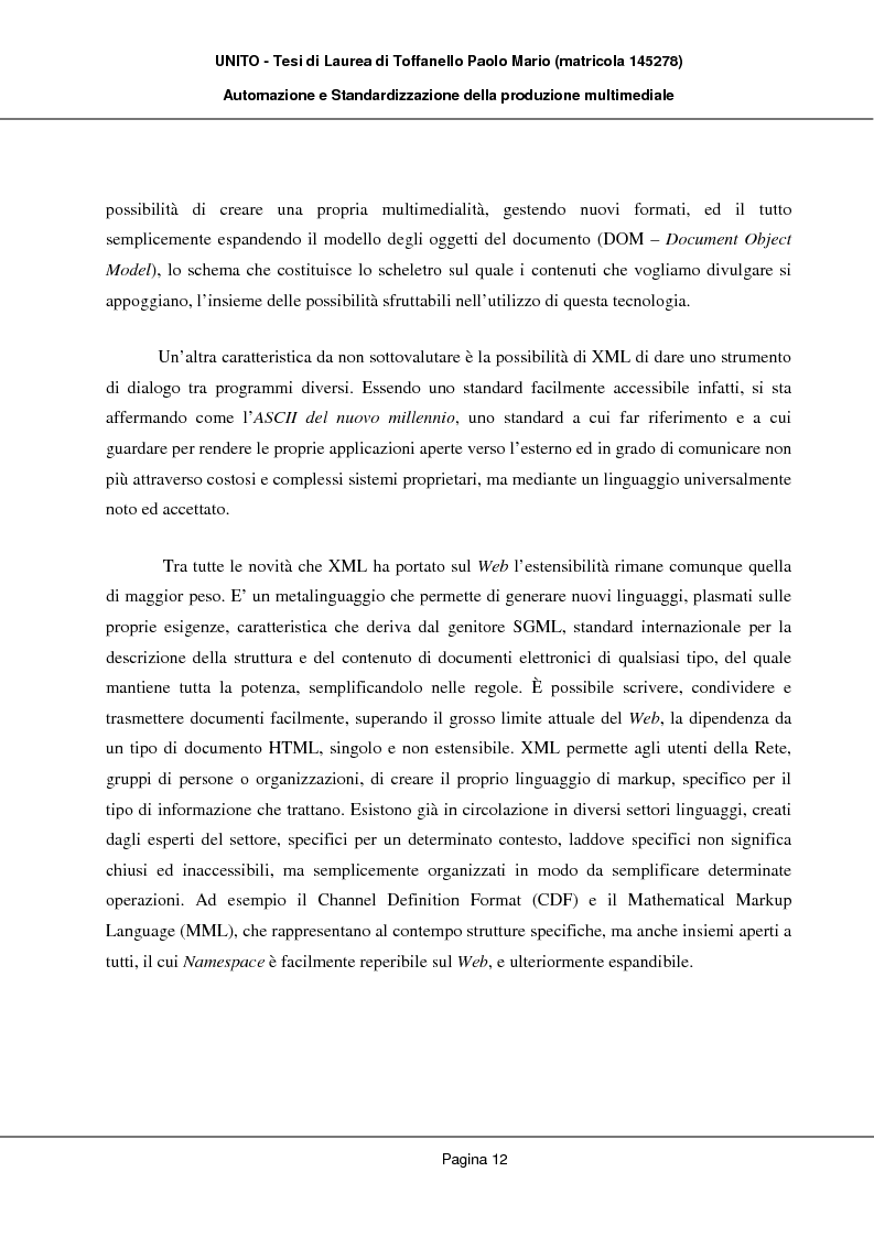 Anteprima della tesi: Automazione e Standardizzazione della produzione multimediale, Pagina 8