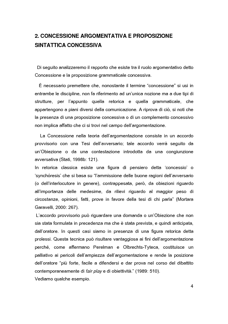 Anteprima della tesi: Sintassi e lessico dell'argomentazione, Pagina 3