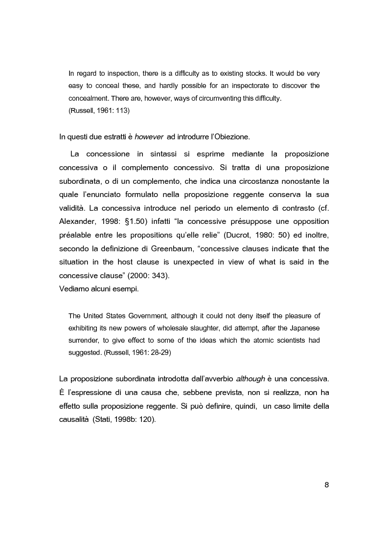 Anteprima della tesi: Sintassi e lessico dell'argomentazione, Pagina 7
