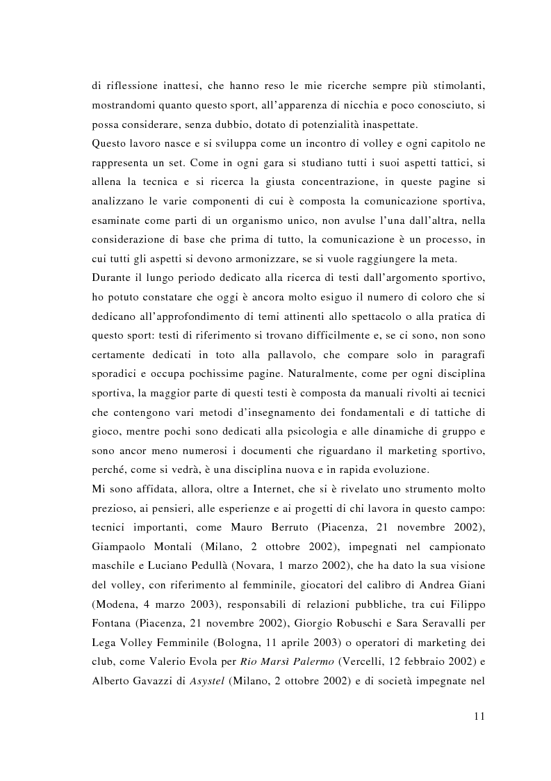 Anteprima della tesi: Comunicazione e sport: il caso della pallavolo, Pagina 2