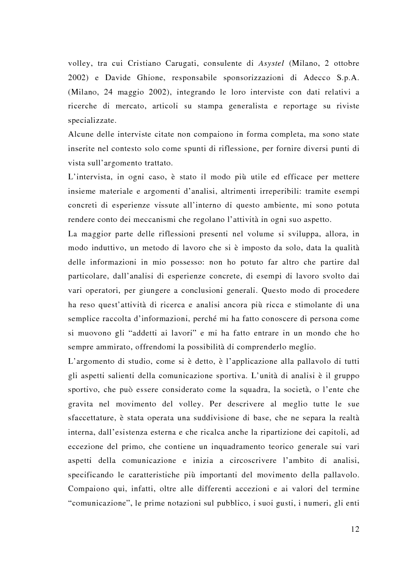 Anteprima della tesi: Comunicazione e sport: il caso della pallavolo, Pagina 3