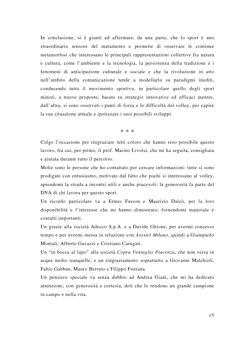 Anteprima della tesi: Comunicazione e sport: il caso della pallavolo, Pagina 6
