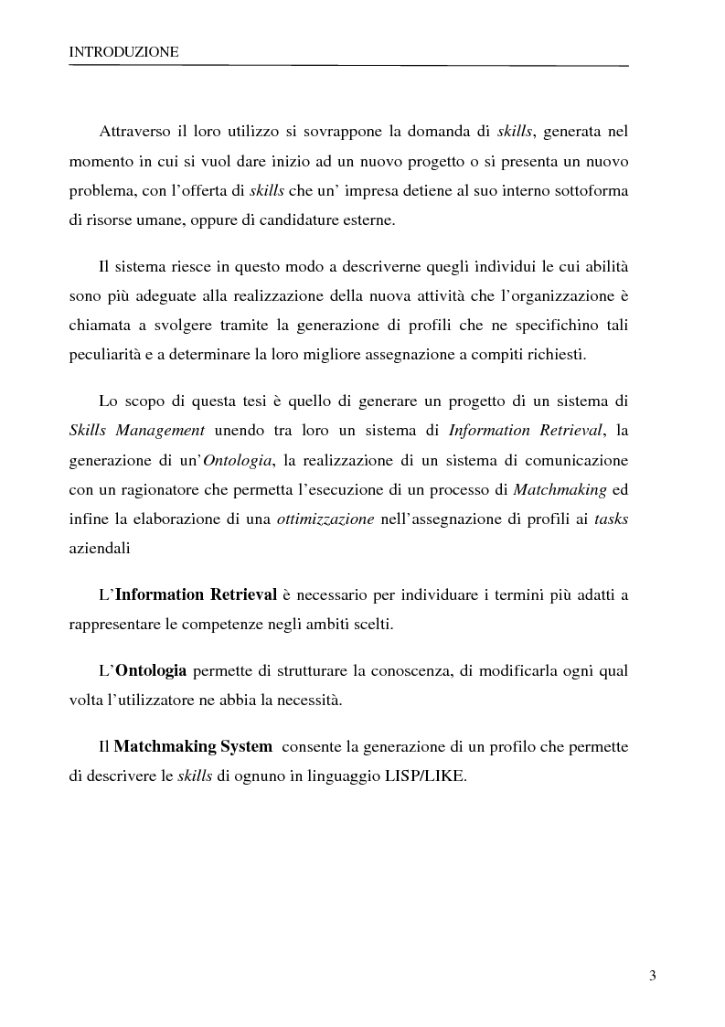 Anteprima della tesi: Sistema per la gestione degli skills con metodologie di rappresentazione della conoscenza, Pagina 3