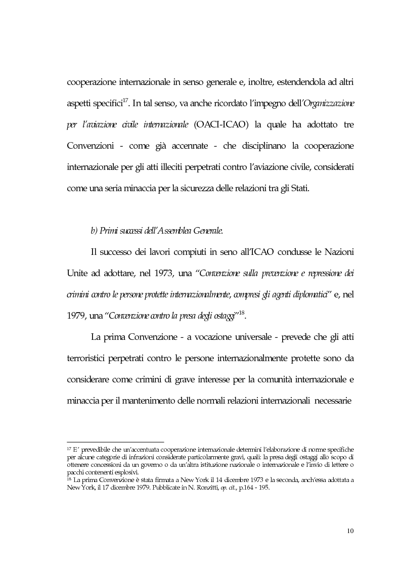 Anteprima della tesi: Aspetti giuridici del terrorismo internazionale, Pagina 10