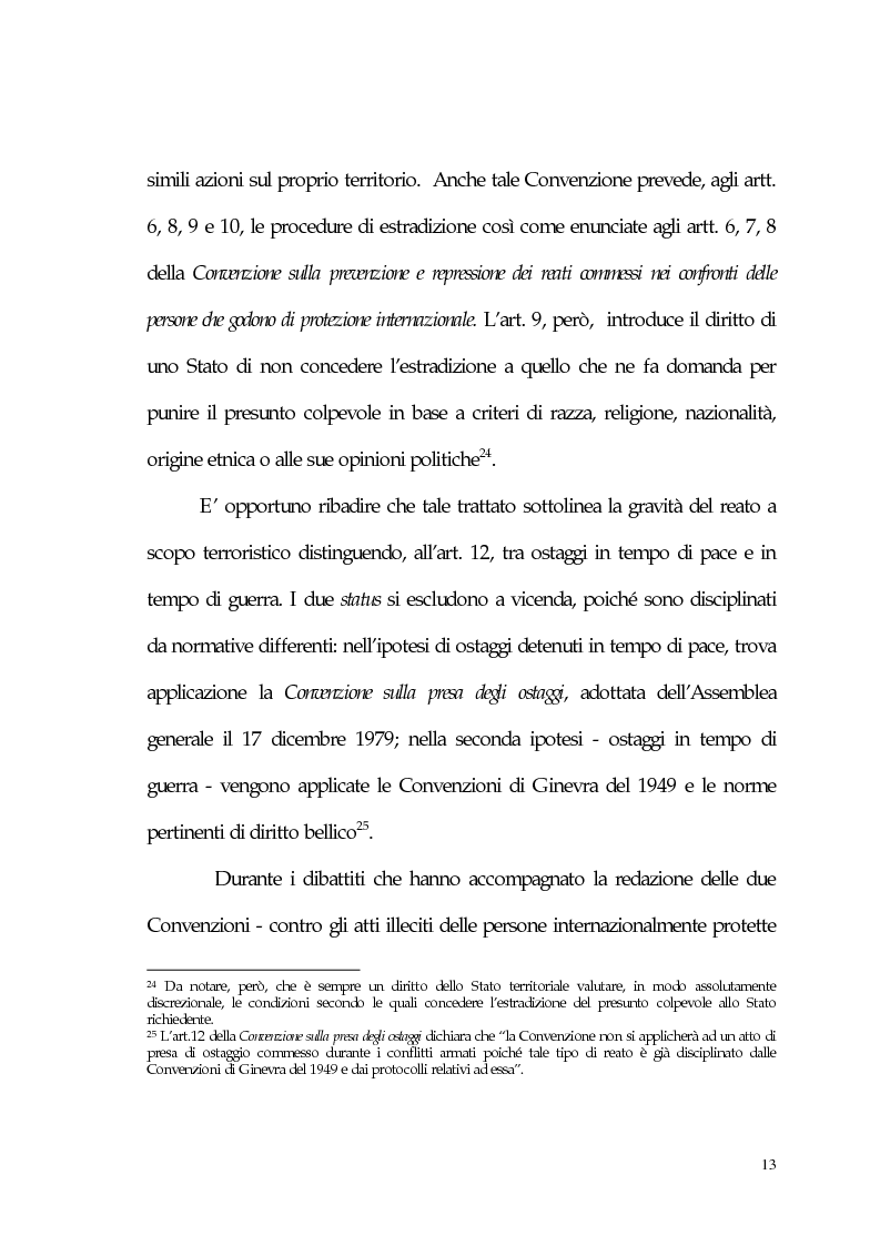 Anteprima della tesi: Aspetti giuridici del terrorismo internazionale, Pagina 13