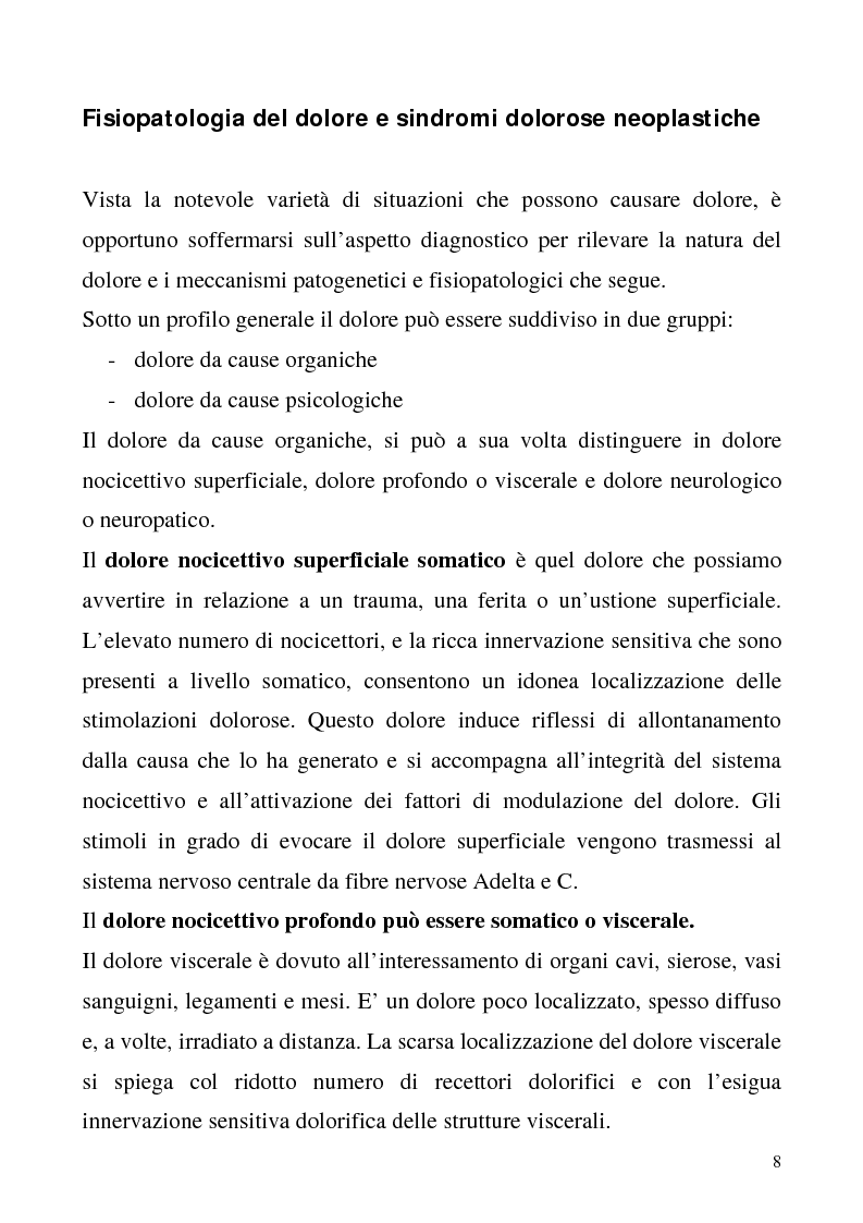 Anteprima della tesi: Trattamento del dolore oncologico, Pagina 6