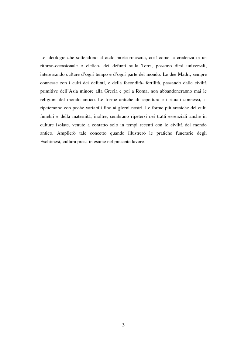 Anteprima della tesi: I riti funebri nelle popolazioni eschimesi e sarda, Pagina 5