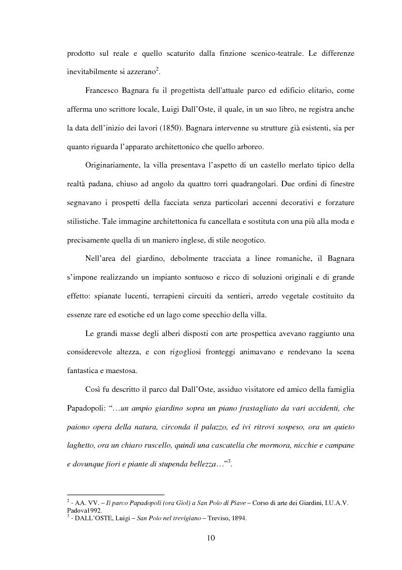 Anteprima della tesi: Il restauro di Parco Papadopoli in San Polo di Piave (Tv), Pagina 7