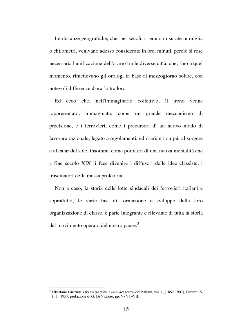 Anteprima della tesi: L'origine del movimento sindacale in ferrovia e l'Italia post-unitaria, Pagina 15