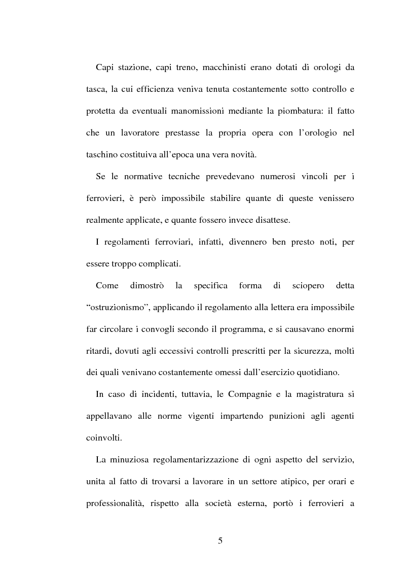 Anteprima della tesi: L'origine del movimento sindacale in ferrovia e l'Italia post-unitaria, Pagina 5