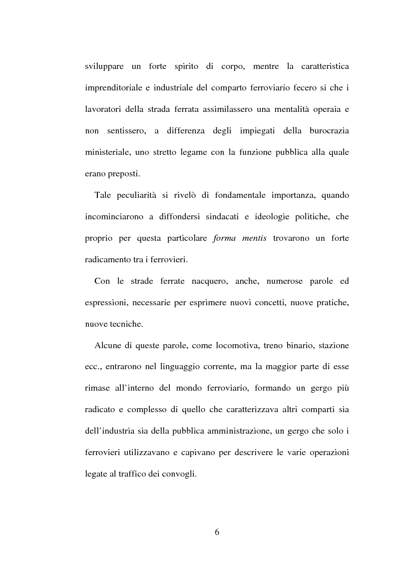 Anteprima della tesi: L'origine del movimento sindacale in ferrovia e l'Italia post-unitaria, Pagina 6