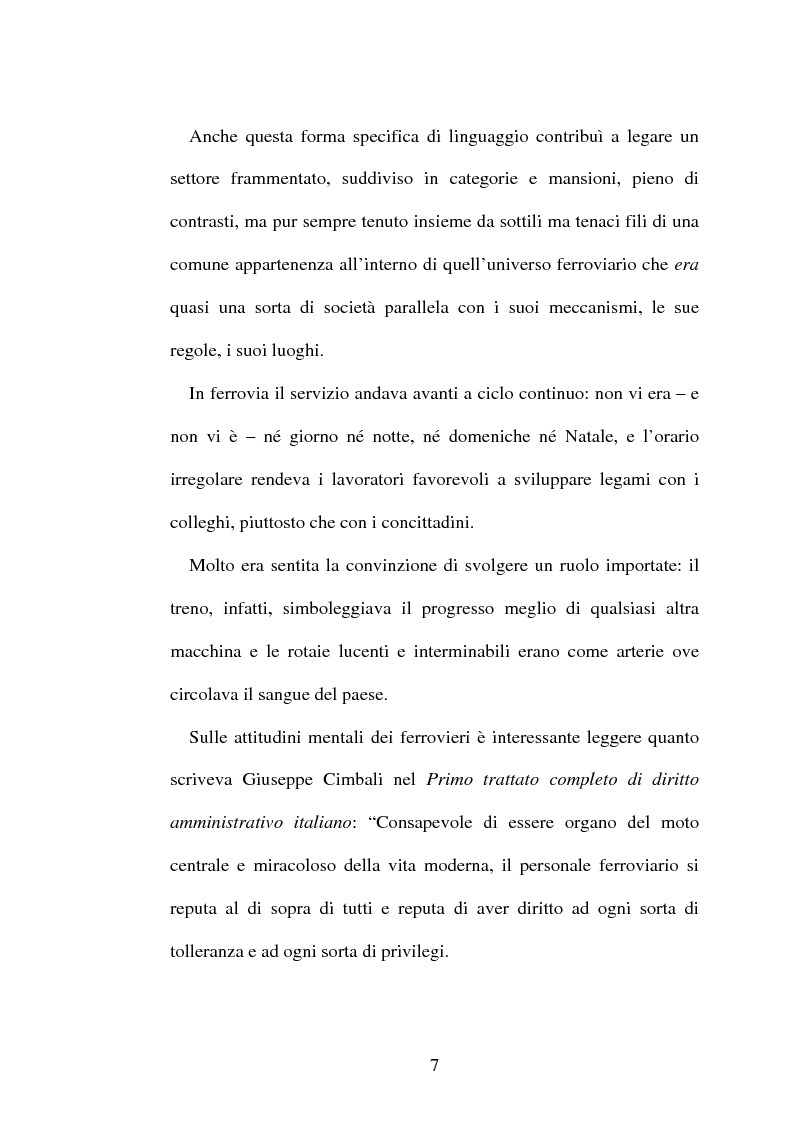 Anteprima della tesi: L'origine del movimento sindacale in ferrovia e l'Italia post-unitaria, Pagina 7