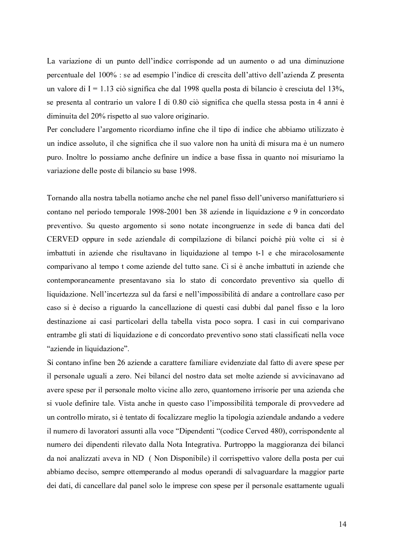 Anteprima della tesi: La distribuzione dei tassi di crescita del manifatturiero cremonese: un'analisi su panel fisso, Pagina 14