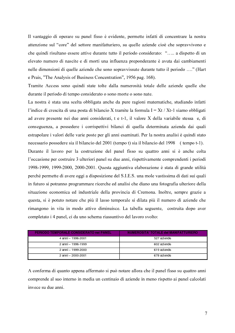 Anteprima della tesi: La distribuzione dei tassi di crescita del manifatturiero cremonese: un'analisi su panel fisso, Pagina 7