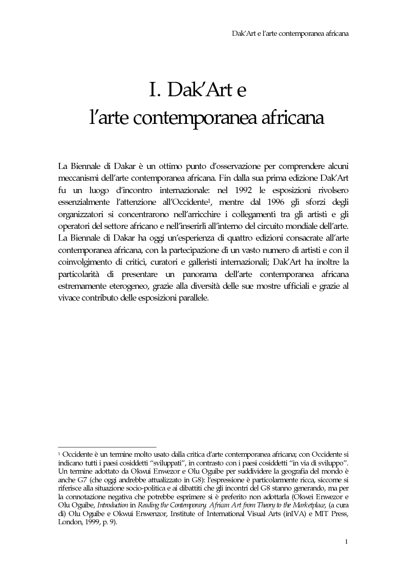 Anteprima della tesi: La Biennale di Dakar, Pagina 6