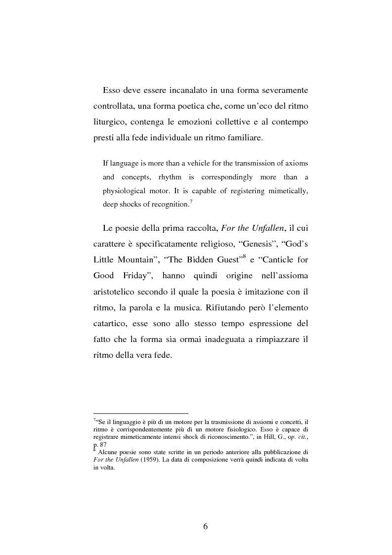 Anteprima della tesi: Le prime due sillogi di Geoffrey Hill: nascita e maturazione di una poetica della religione, della storia e del linguaggio, Pagina 6