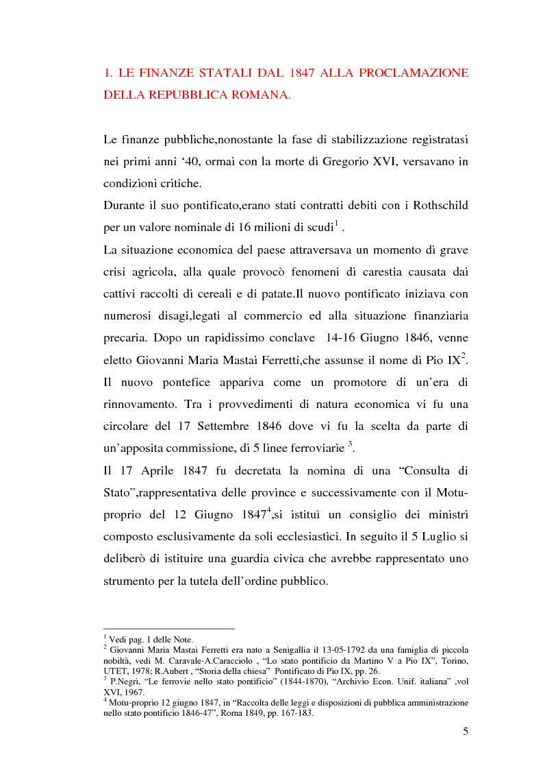 Anteprima della tesi: La borsa di Roma dal 1847 al 1860, Pagina 8