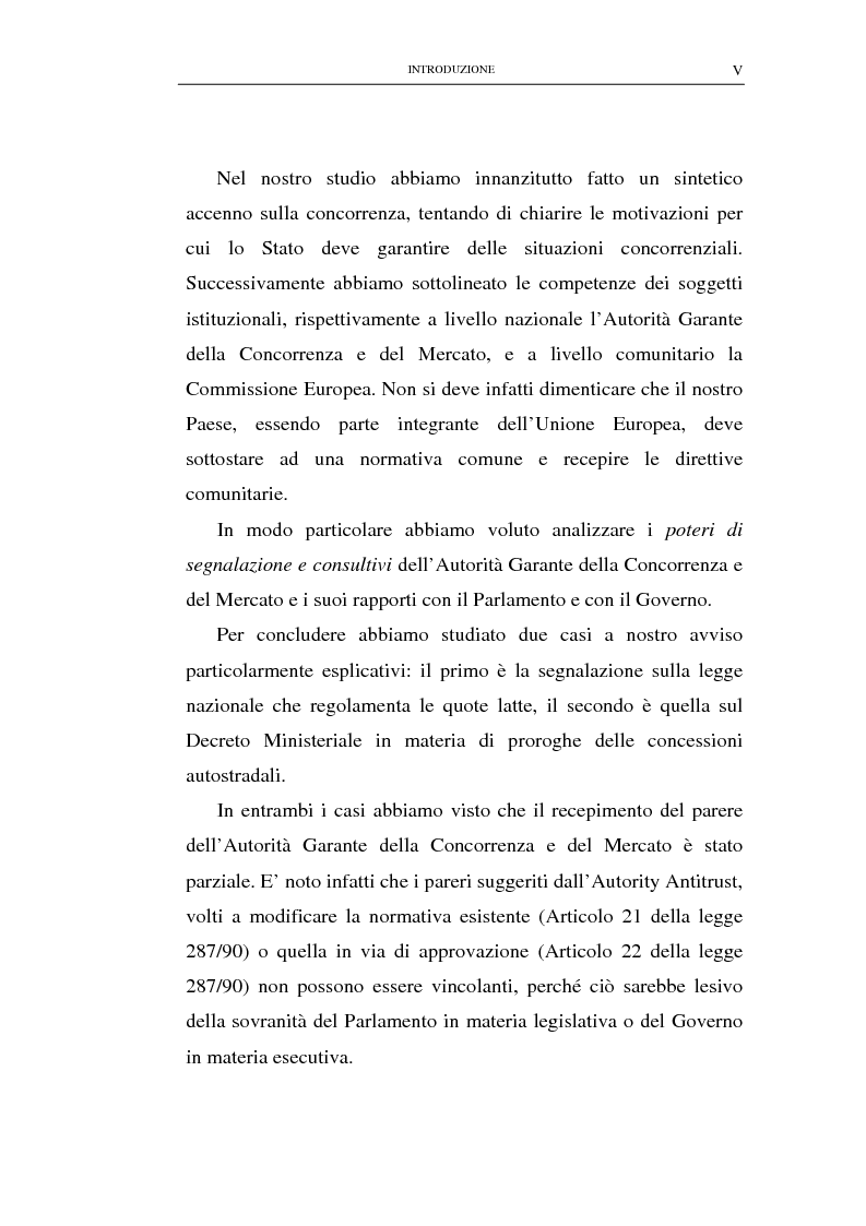 Anteprima della tesi: Il potere consultivo e di segnalazione dell'Autorità Garante della Concorrenza e del Mercato, Pagina 2