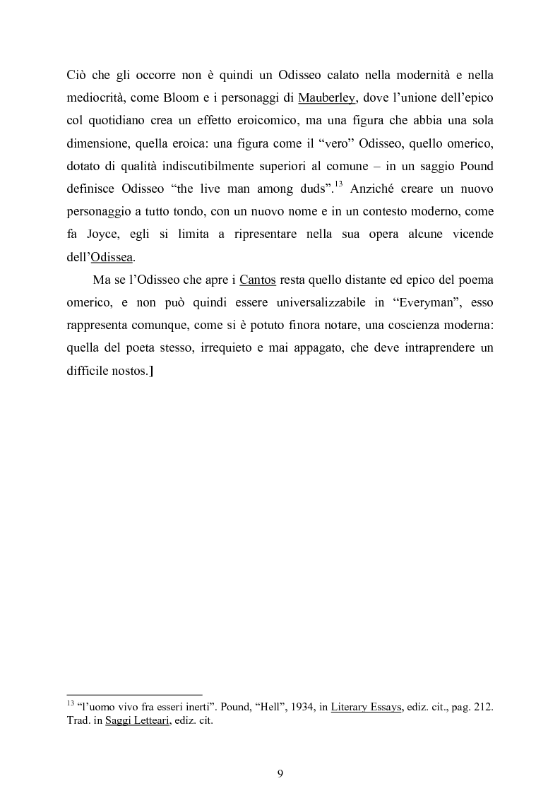 Anteprima della tesi: La figura di Odisseo nel primo Pound, Pagina 9