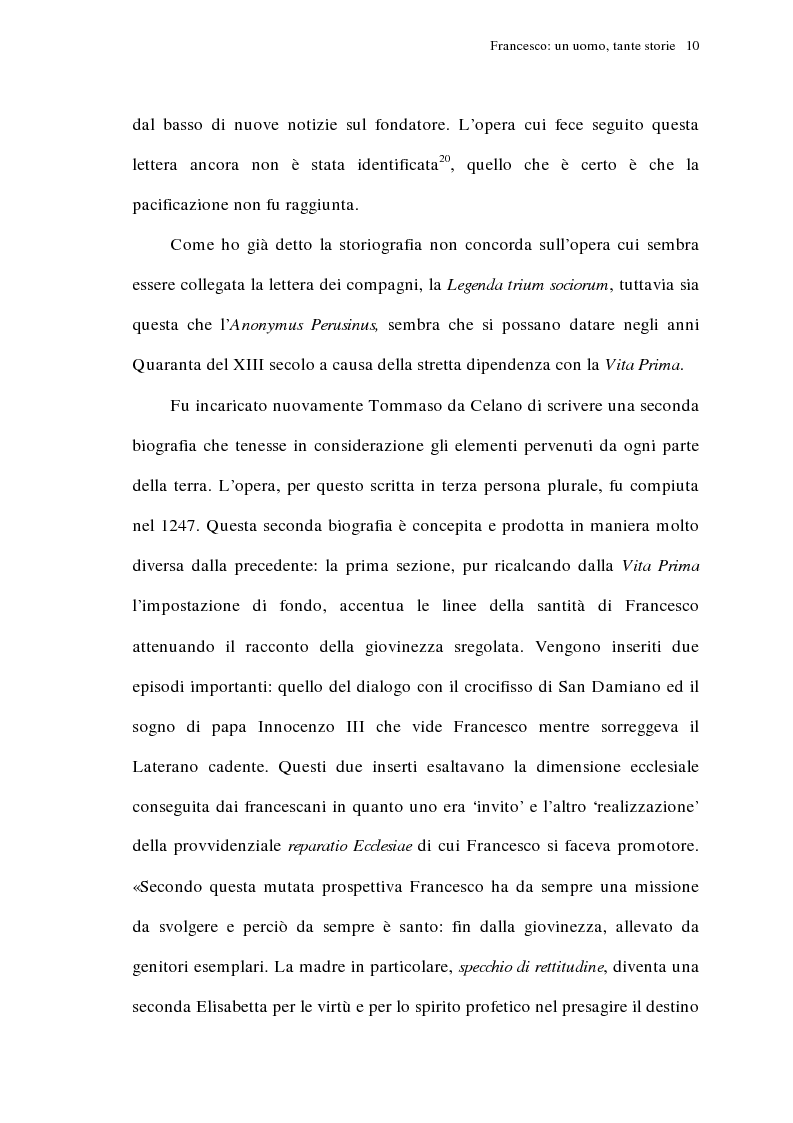 Anteprima della tesi: La ''Legenda maior'' di san Bonaventura nel ms. Vittorio Emanuele 411 della Biblioteca Nazionale di Roma, Pagina 10