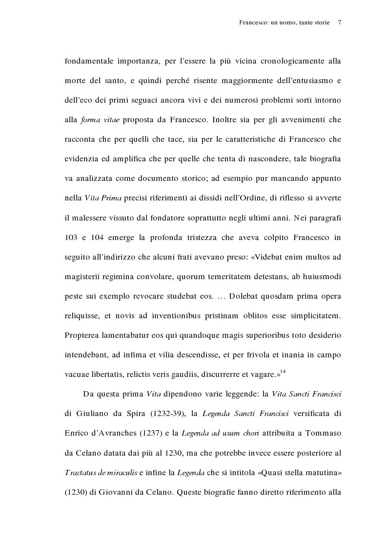 Anteprima della tesi: La ''Legenda maior'' di san Bonaventura nel ms. Vittorio Emanuele 411 della Biblioteca Nazionale di Roma, Pagina 7