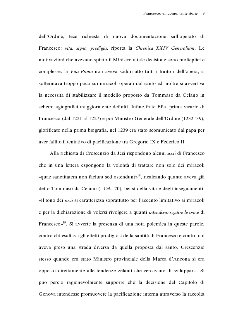 Anteprima della tesi: La ''Legenda maior'' di san Bonaventura nel ms. Vittorio Emanuele 411 della Biblioteca Nazionale di Roma, Pagina 9