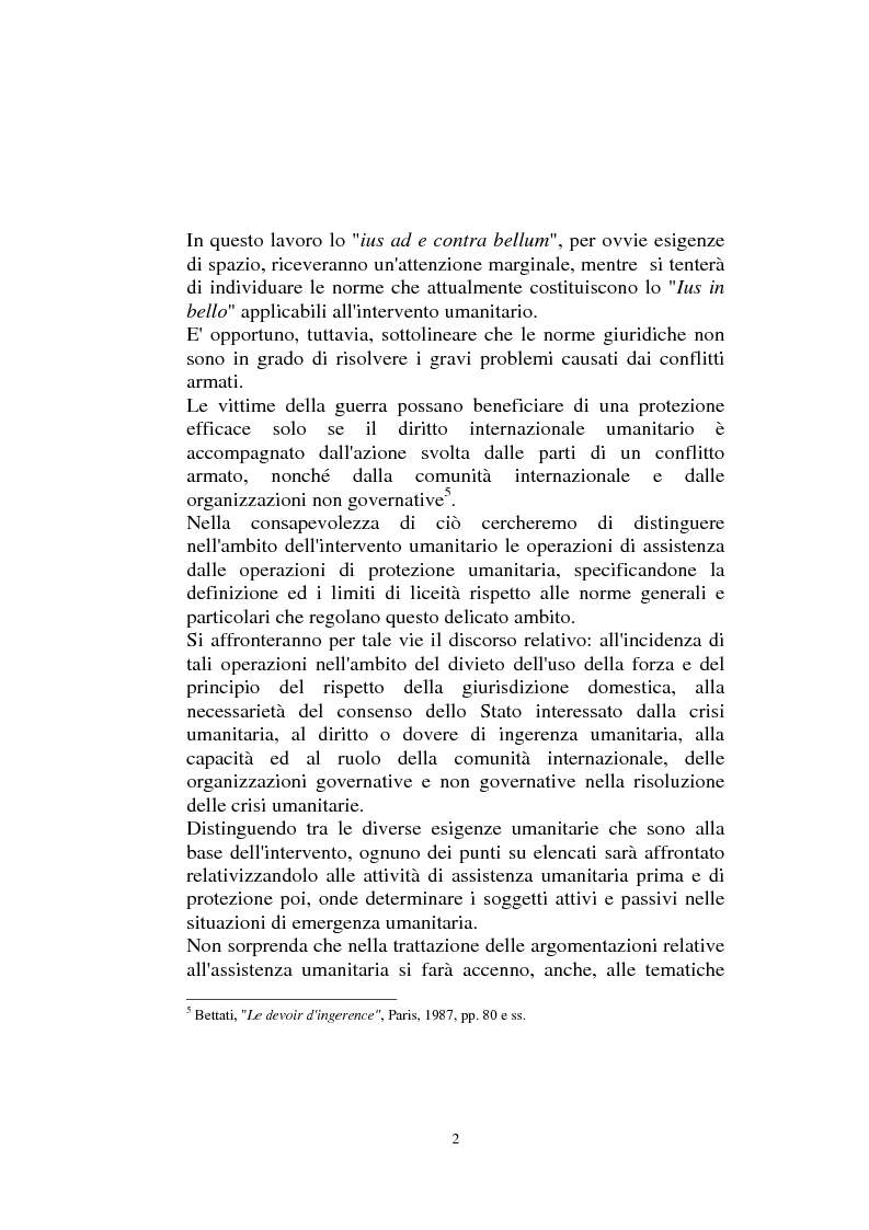 Anteprima della tesi: Diritto internazionale Umanitario - Assistenza e Protezione delle vittime dei conflitti armati, Pagina 2
