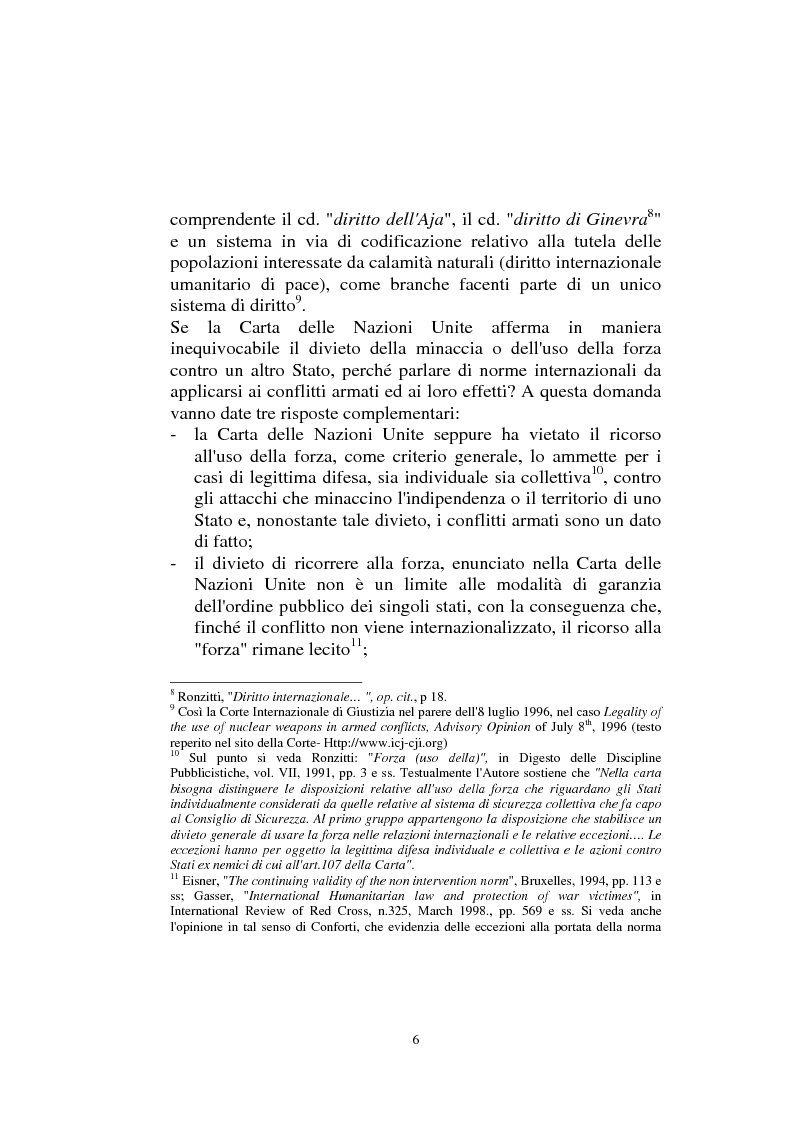 Anteprima della tesi: Diritto internazionale Umanitario - Assistenza e Protezione delle vittime dei conflitti armati, Pagina 6