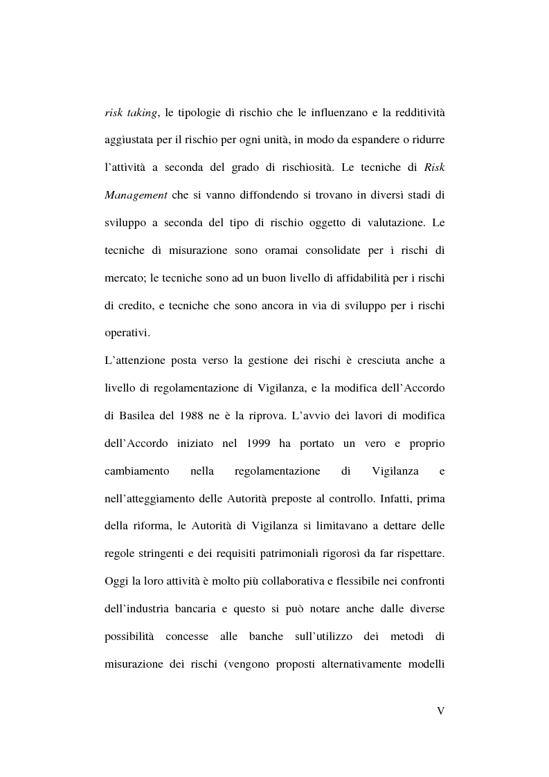 Anteprima della tesi: Rischio operativo e rischio di credito nell'attività bancaria, Pagina 2