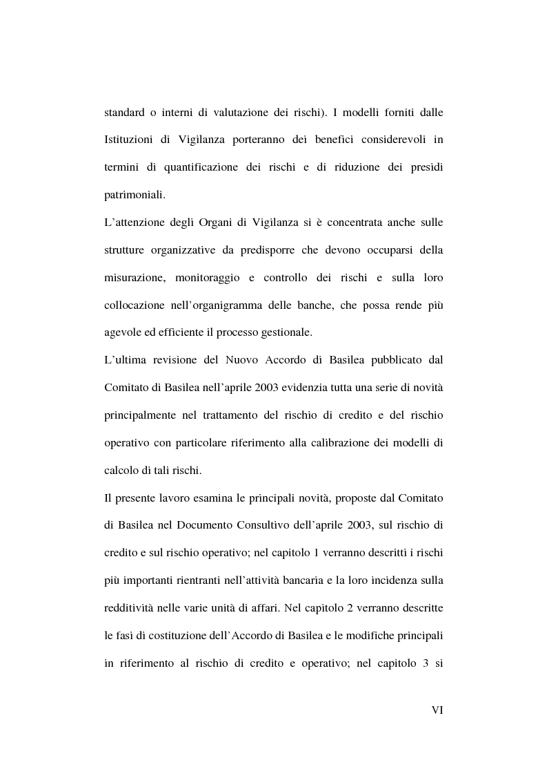 Anteprima della tesi: Rischio operativo e rischio di credito nell'attività bancaria, Pagina 3