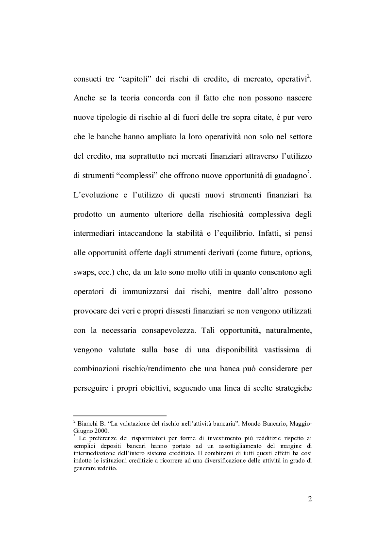 Anteprima della tesi: Rischio operativo e rischio di credito nell'attività bancaria, Pagina 6