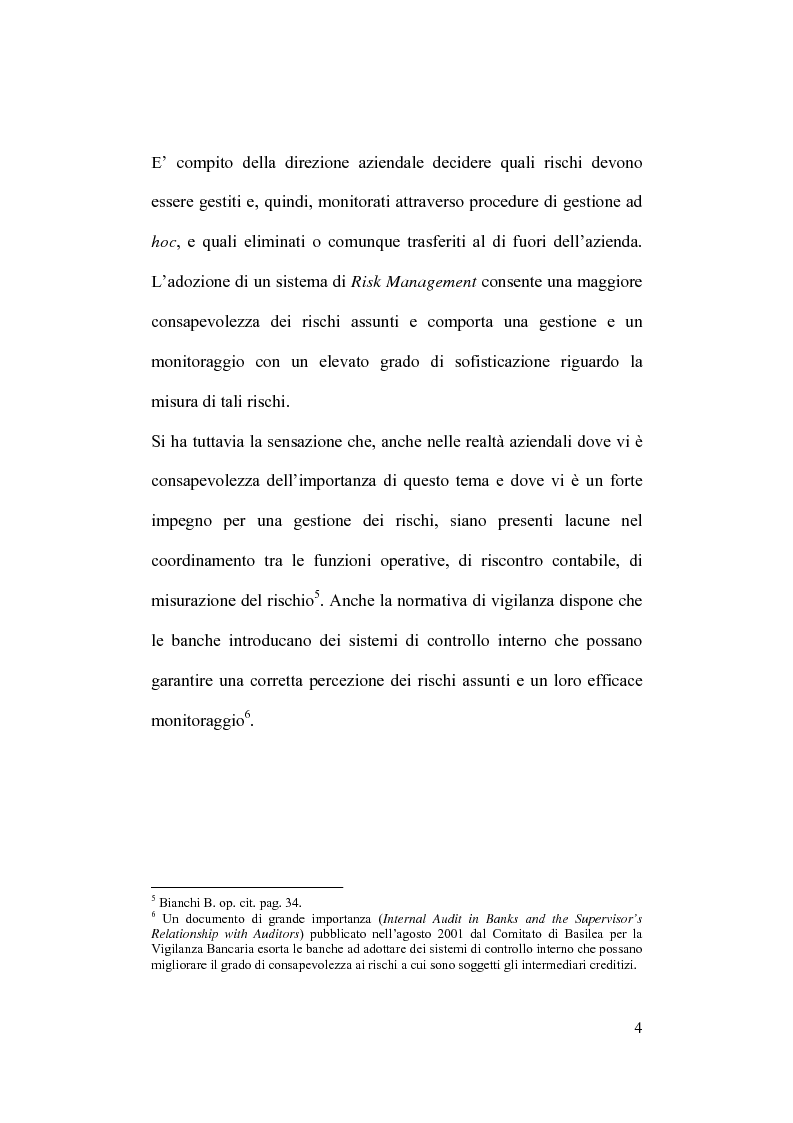 Anteprima della tesi: Rischio operativo e rischio di credito nell'attività bancaria, Pagina 8