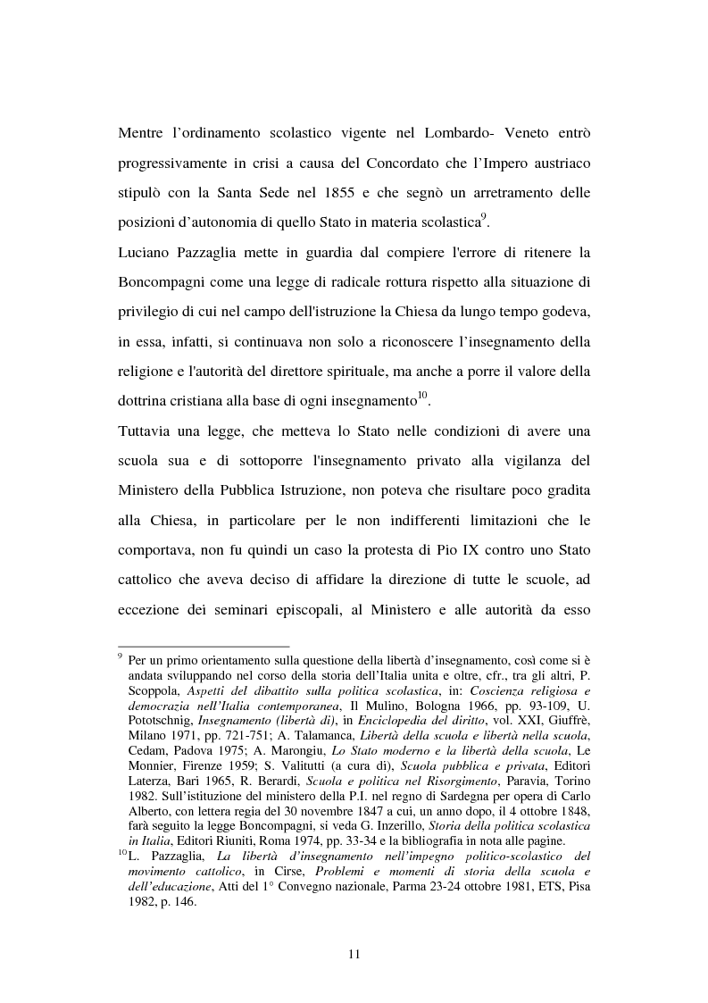 Anteprima della tesi: Libertà di scuola. Scuola di libertà. Scuola pubblica e scuola privata nel dibattito dell'Assemblea Costituente, Pagina 11