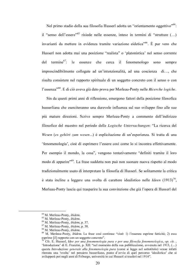 Anteprima della tesi: 'La filosofia oggi': Merleau-Ponty a partire da Husserl e da Heidegger nel corso dal Collège de France del 1958-59, Pagina 14