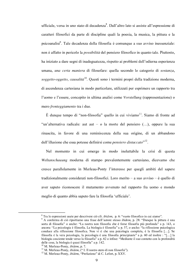 Anteprima della tesi: 'La filosofia oggi': Merleau-Ponty a partire da Husserl e da Heidegger nel corso dal Collège de France del 1958-59, Pagina 3
