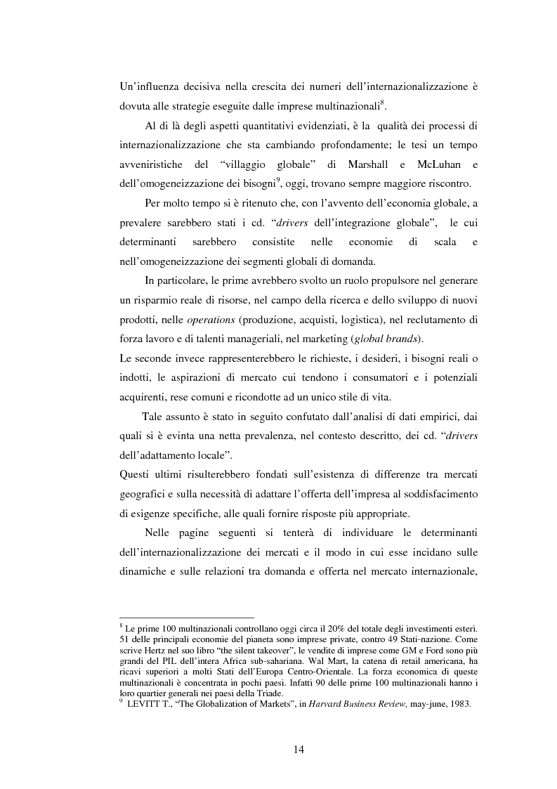 Anteprima della tesi: Attrattività dei mercati internazionali:scelta del paese obiettivo e strategie di ingresso.Il caso Landqart, Pagina 10