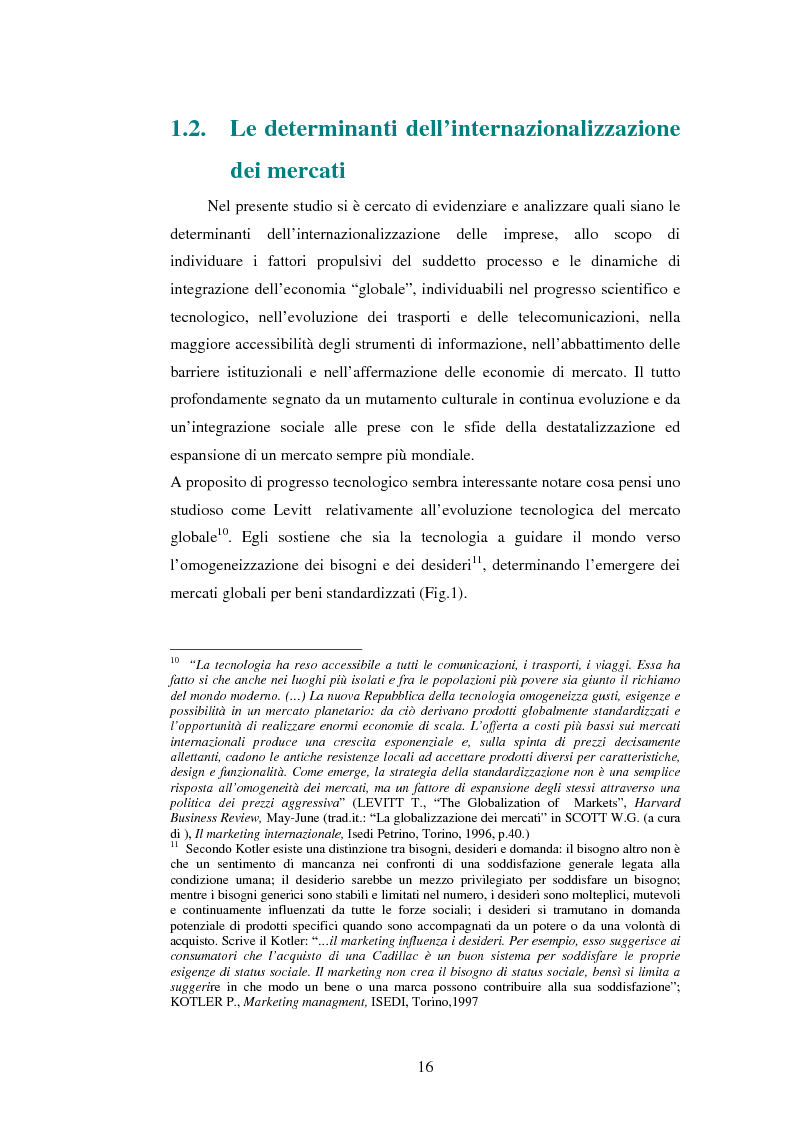 Anteprima della tesi: Attrattività dei mercati internazionali:scelta del paese obiettivo e strategie di ingresso.Il caso Landqart, Pagina 12