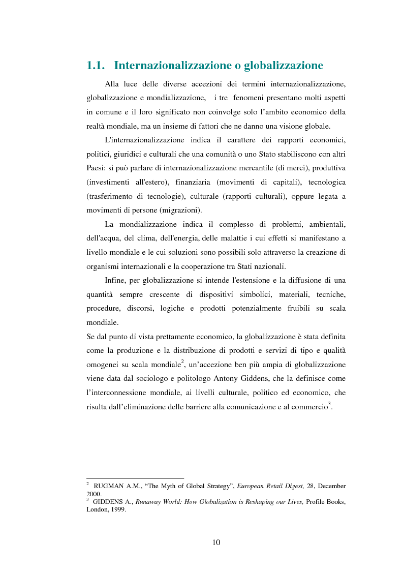 Anteprima della tesi: Attrattività dei mercati internazionali:scelta del paese obiettivo e strategie di ingresso.Il caso Landqart, Pagina 6