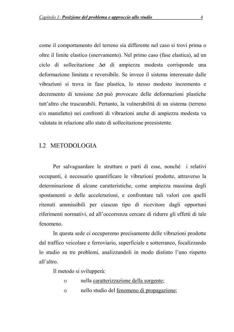 Anteprima della tesi: Vibrazioni prodotte da infrastrutture di trasporto in fase di costruzione e di esercizio, Pagina 4