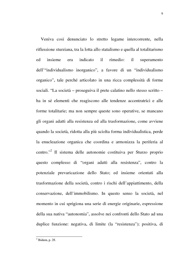 Anteprima della tesi: Progetti di regionalismo in Italia alla vigilia dell'avvento del fascismo. La posizione del Partito Popolare Italiano., Pagina 4