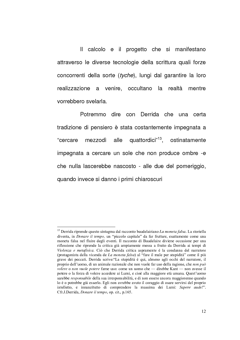 Anteprima della tesi: Etica e Scrittura: l'esperienza dell'Altro nell'opera di Jacques Derrida, Pagina 11