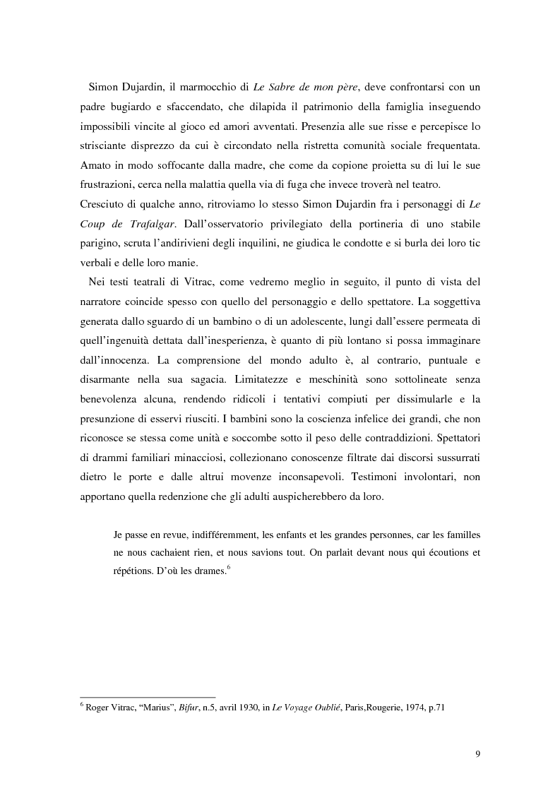 Anteprima della tesi: La mistica nuda della scena. Roger Vitrac: un uomo di teatro, Pagina 9